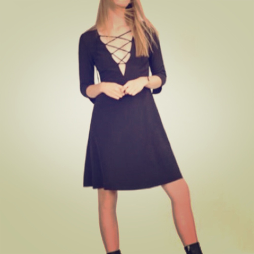 Zara lace front dress